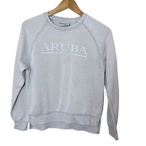 Memories Aruba One Happy Island Graphic Sweatshirt Gray | Size S